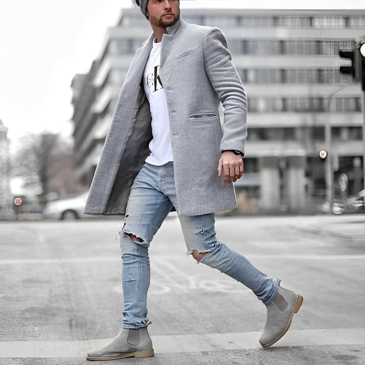 Abrigo de invierno elegante para hombre – Calidez y estilo