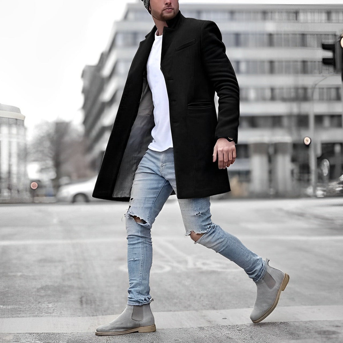 Abrigo de invierno elegante para hombre – Calidez y estilo