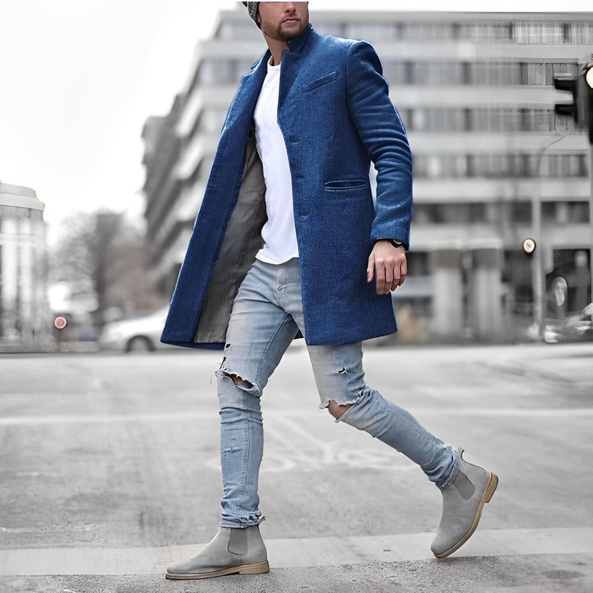 Abrigo de invierno elegante para hombre – Calidez y estilo