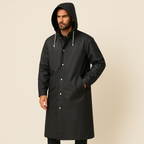 Impermeable largo para hombre: protección impermeable y transpirable con capucha