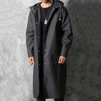 Impermeable largo para hombre: protección impermeable y transpirable con capucha
