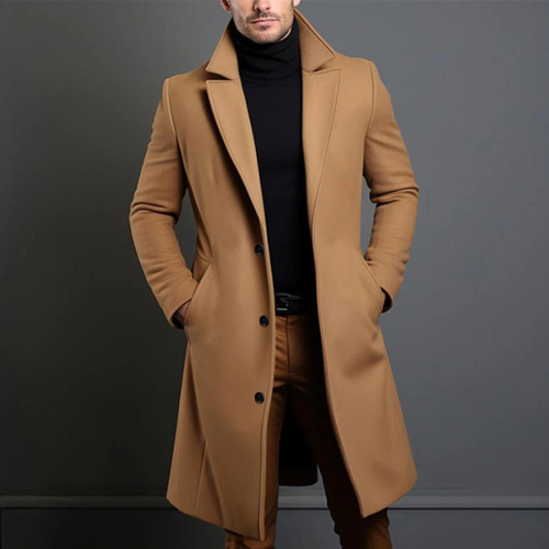 Abrigo Clásico para Hombre – Elegancia Atemporal y Confort Invernal