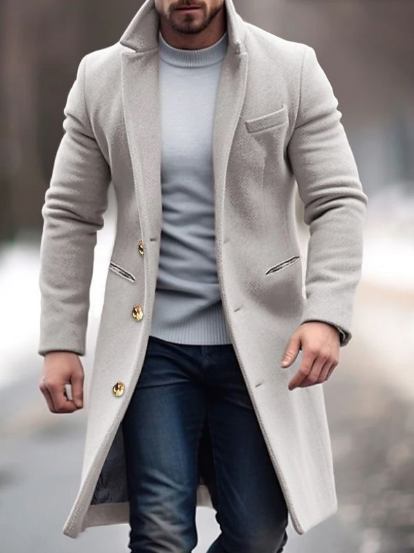 Abrigo largo de invierno para hombre: elegante, cálido y funcional