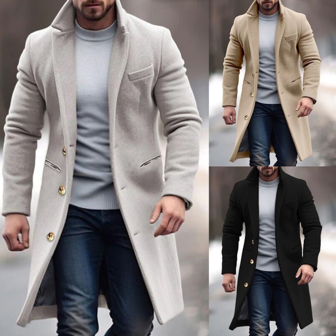 Abrigo largo de invierno para hombre: elegante, cálido y funcional