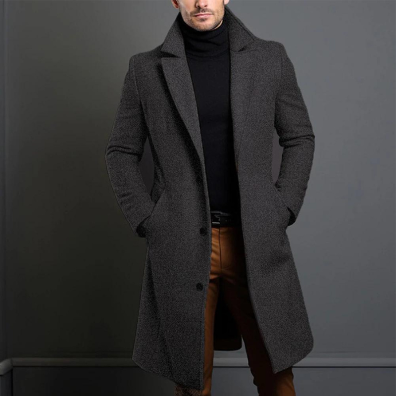 Abrigo largo de invierno informal para hombres Oskar