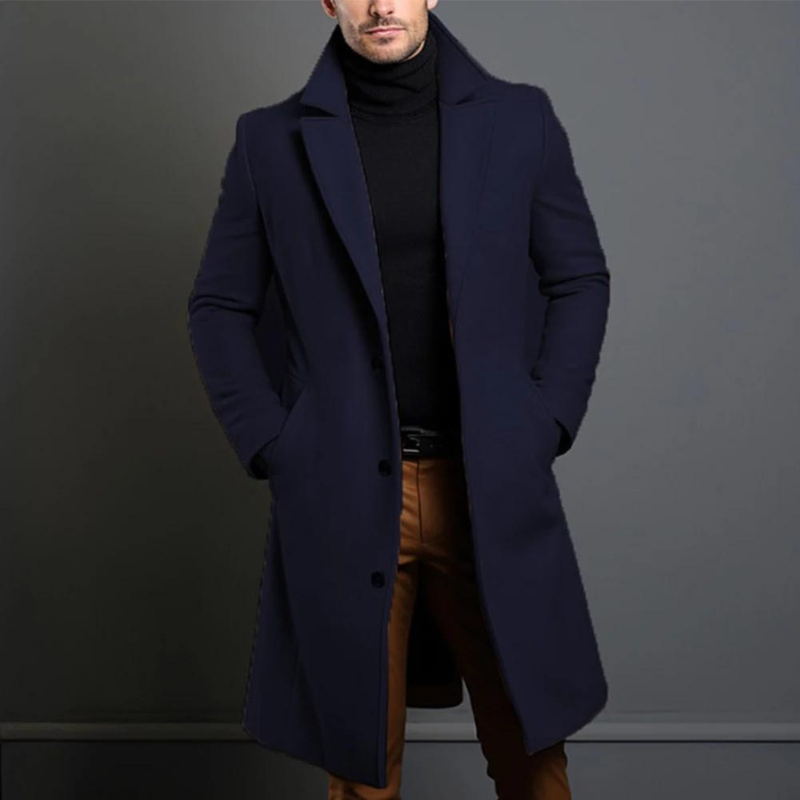 Abrigo largo de invierno informal para hombres Oskar