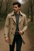 Abrigo Trench Hombre | Corte Estructurado Elegante | Confort y Estilo