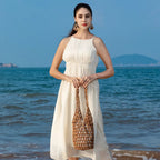 Margot Woven Beaded Tote Bag