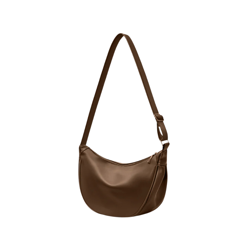 JENNY - Bolso Bandolera Media Luna de Lujo en Piel Lisa