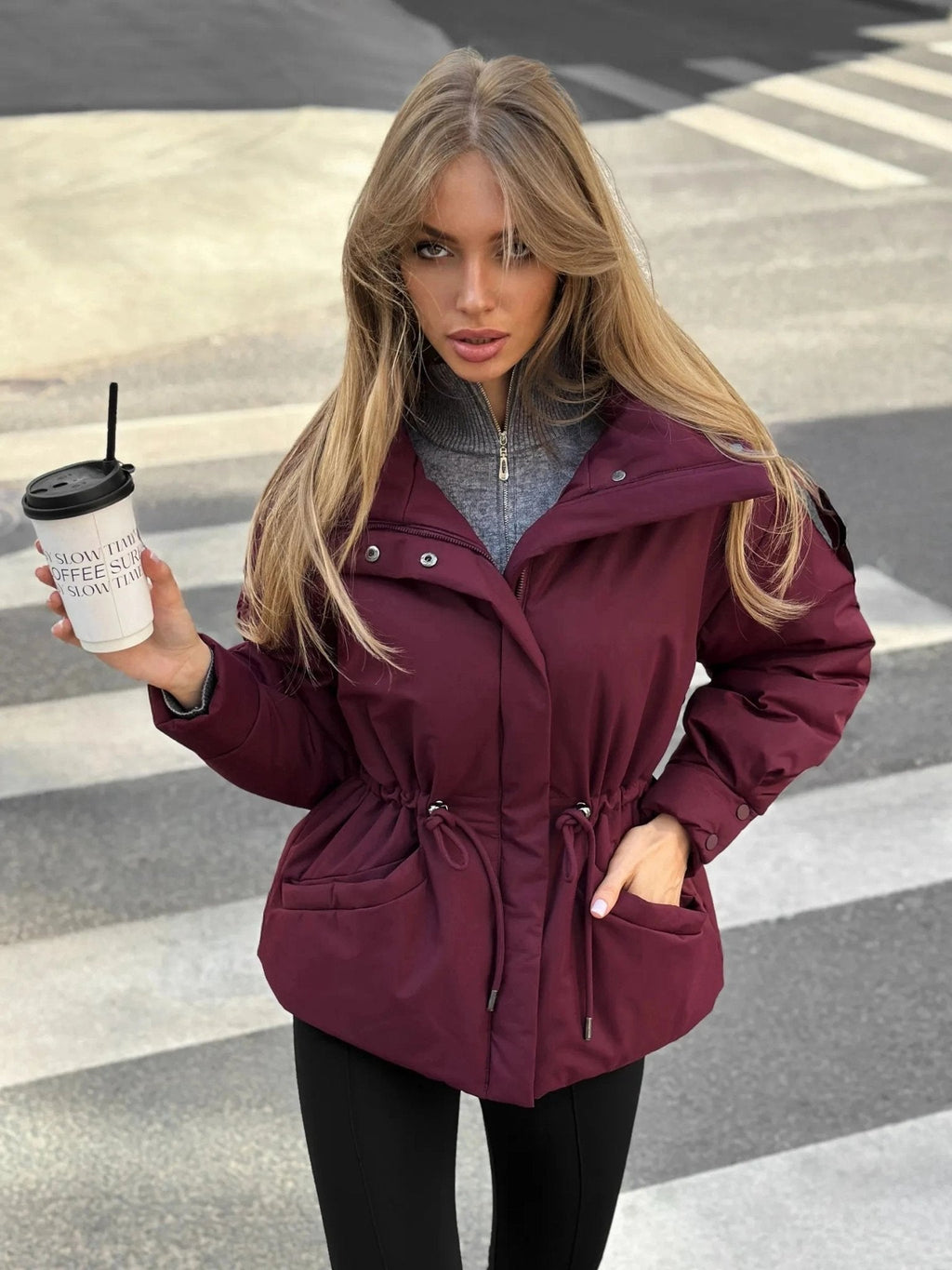 Mary Parka oversized con cintura ajustable