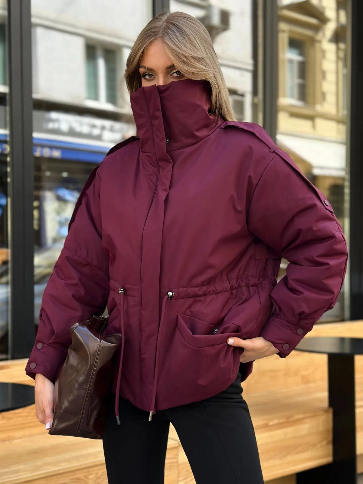 Mary Parka oversized con cintura ajustable