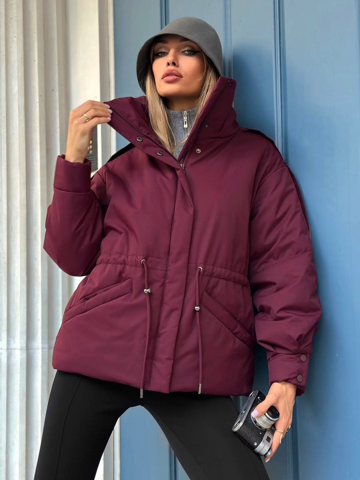Mary Parka oversized con cintura ajustable