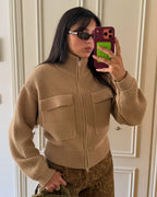 Nadia Cárdigan de punto canalé