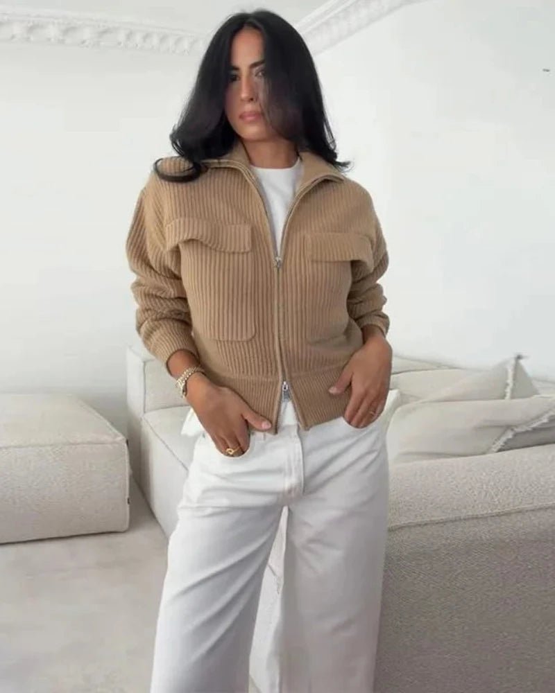 Nadia Cárdigan de punto canalé