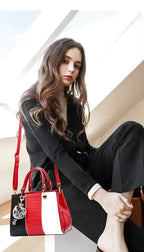 NEREIDA - Bolso Bandolera de Piel Efecto Cocodrilo