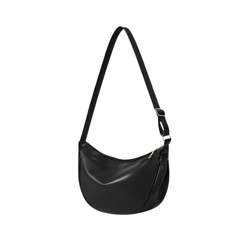 JENNY - Bolso Bandolera Media Luna de Lujo en Piel Lisa