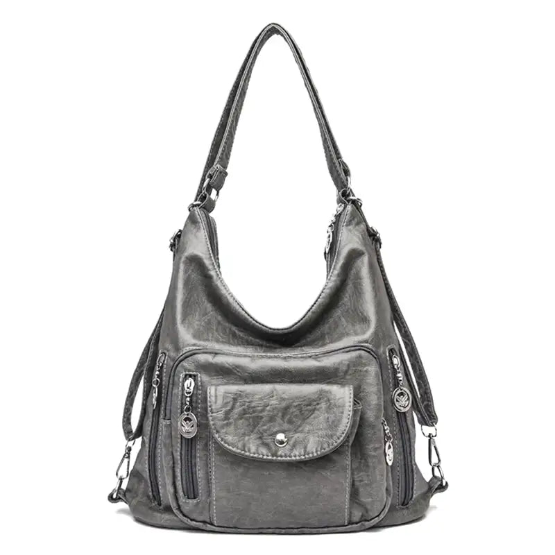 ODALIS - Bolso Bandolera de Piel Multibolsillos
