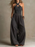 Alva | Mono Elegante con Escote Cruzado - OSMARA Fashion