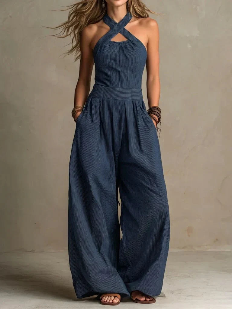 Alva | Mono Elegante con Escote Cruzado - OSMARA Fashion - vista 2