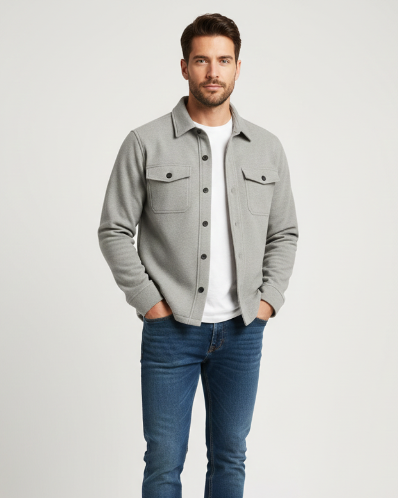 Sobrecamisa de hombre elegante y versátil – chaqueta camisera informal y sofisticada