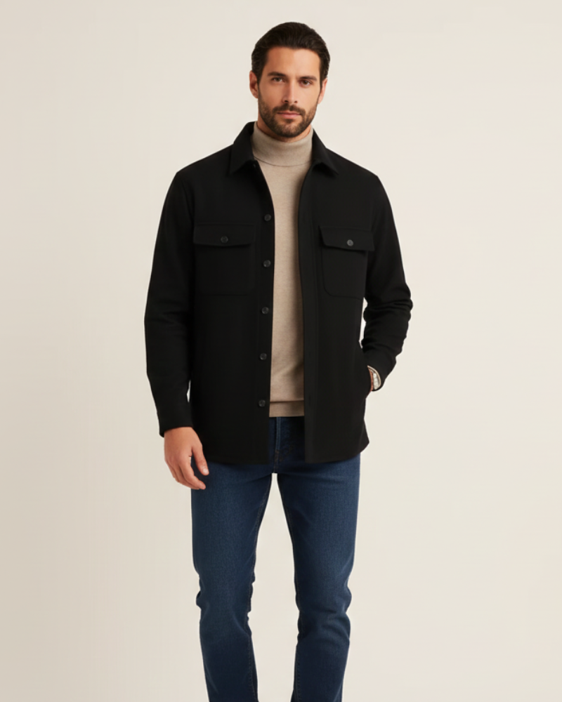Sobrecamisa de hombre elegante y versátil – chaqueta camisera informal y sofisticada