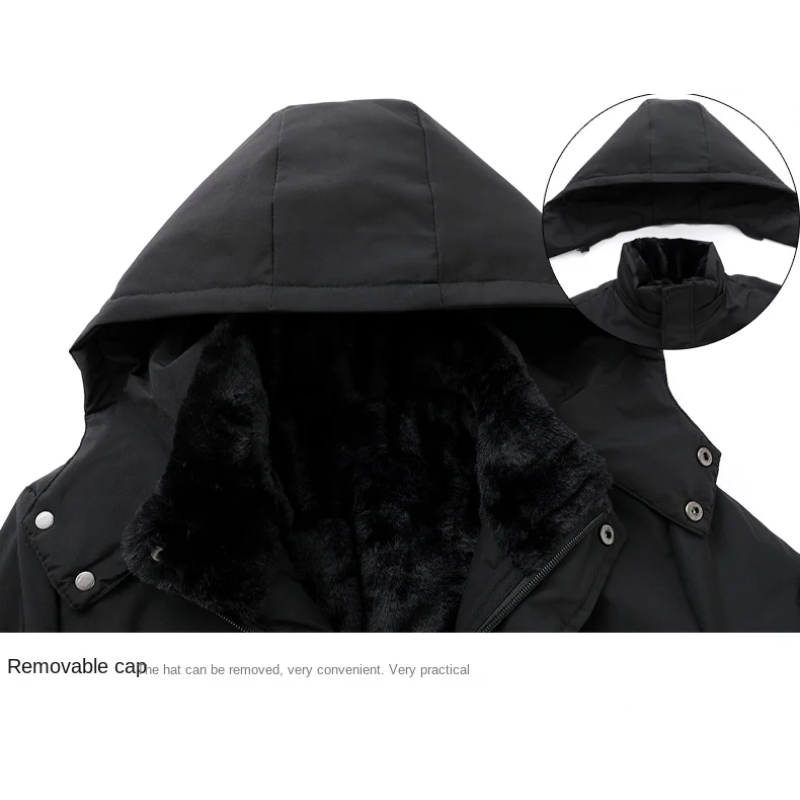 Parka Hombre - Invierno - Capucha Desmontable - Caliente