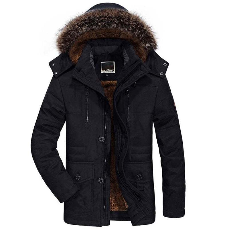 Parka impermeable para hombre con forro polar