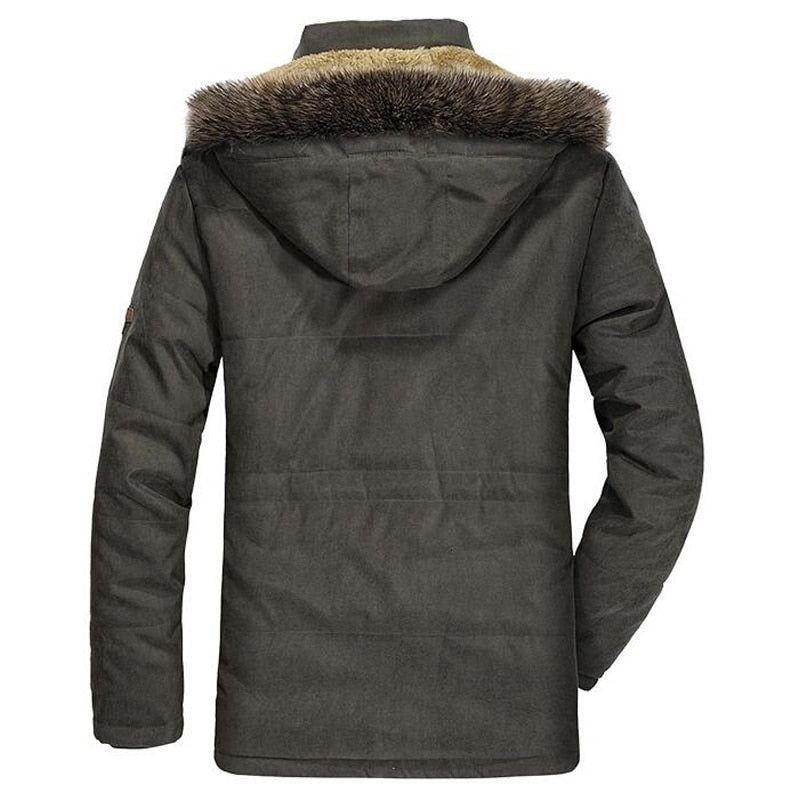 Parka impermeable para hombre con forro polar