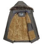 Parka impermeable para hombre con forro polar