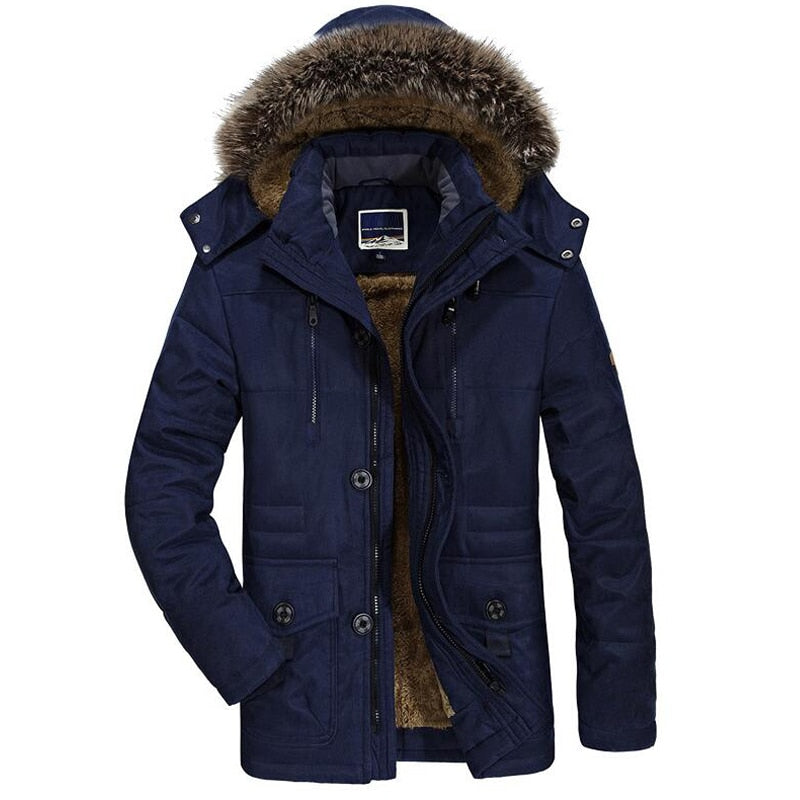 Parka impermeable para hombre con forro polar