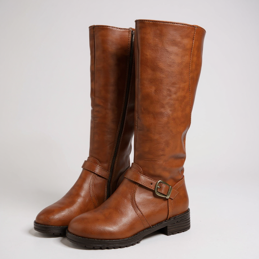Spirit - Botas de Montar Negras Mujer de Hebilla Metálico