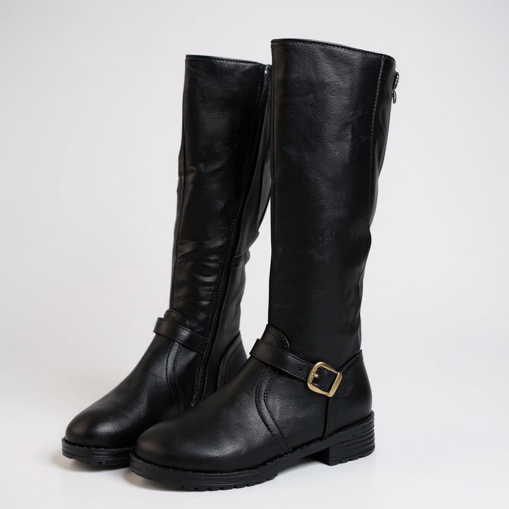 Spirit - Botas de Montar Negras Mujer de Hebilla Metálico