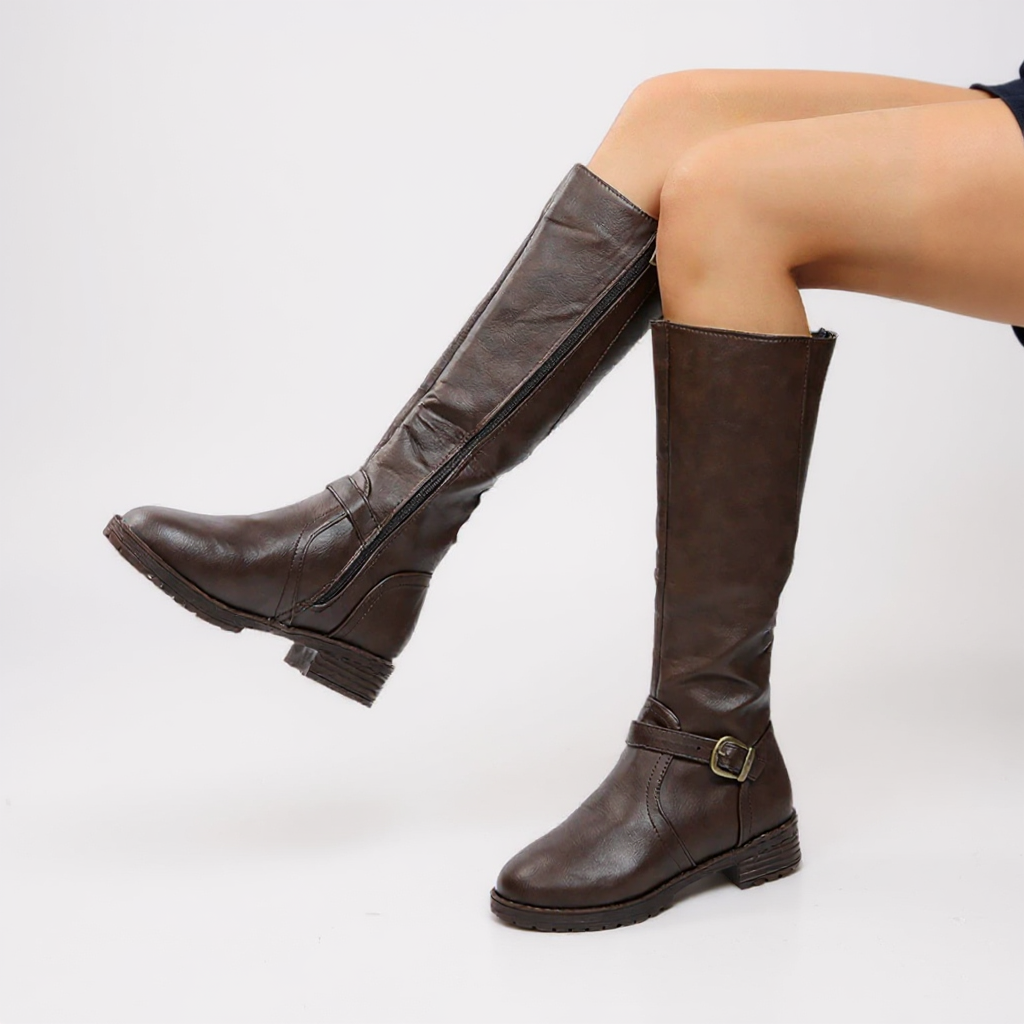 Spirit - Botas de Montar Negras Mujer de Hebilla Metálico