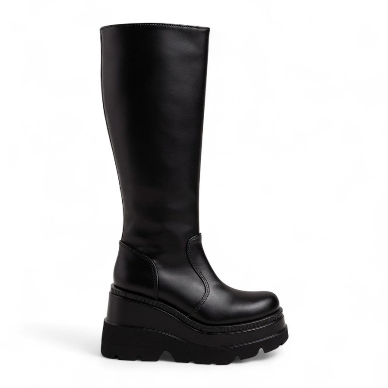 Sherley - Botas de Montar Plataforma Mujer Negras