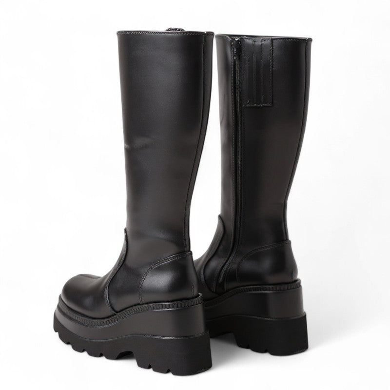 Sherley - Botas de Montar Plataforma Mujer Negras
