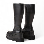 Sherley - Botas de Montar Plataforma Mujer Negras