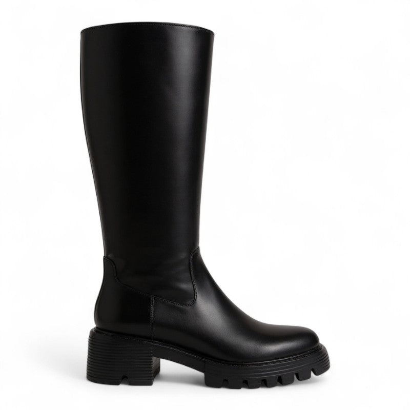 Dalyne - Botas de Montar Mujer Negras Lisos y Elegantes
