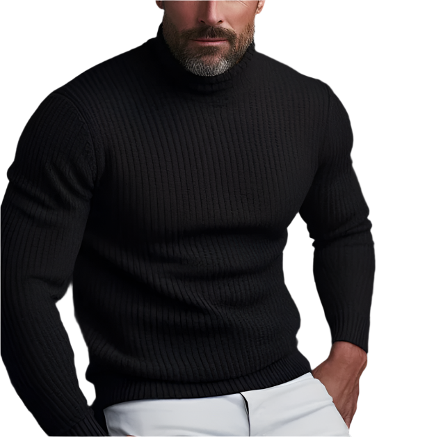 Suéter de cuello alto para hombres - Elegante y lujoso