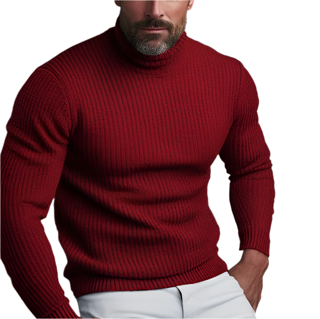 Suéter de cuello alto para hombres - Elegante y lujoso