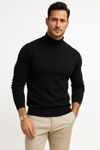 Jersey de cuello alto para hombre Leonardo – Estilo moderno y confort elegante