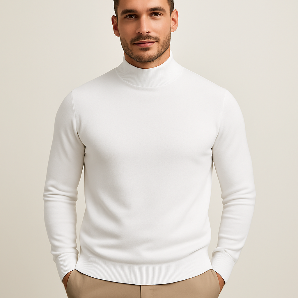 Jersey de cuello alto para hombre Leonardo – Estilo moderno y confort elegante