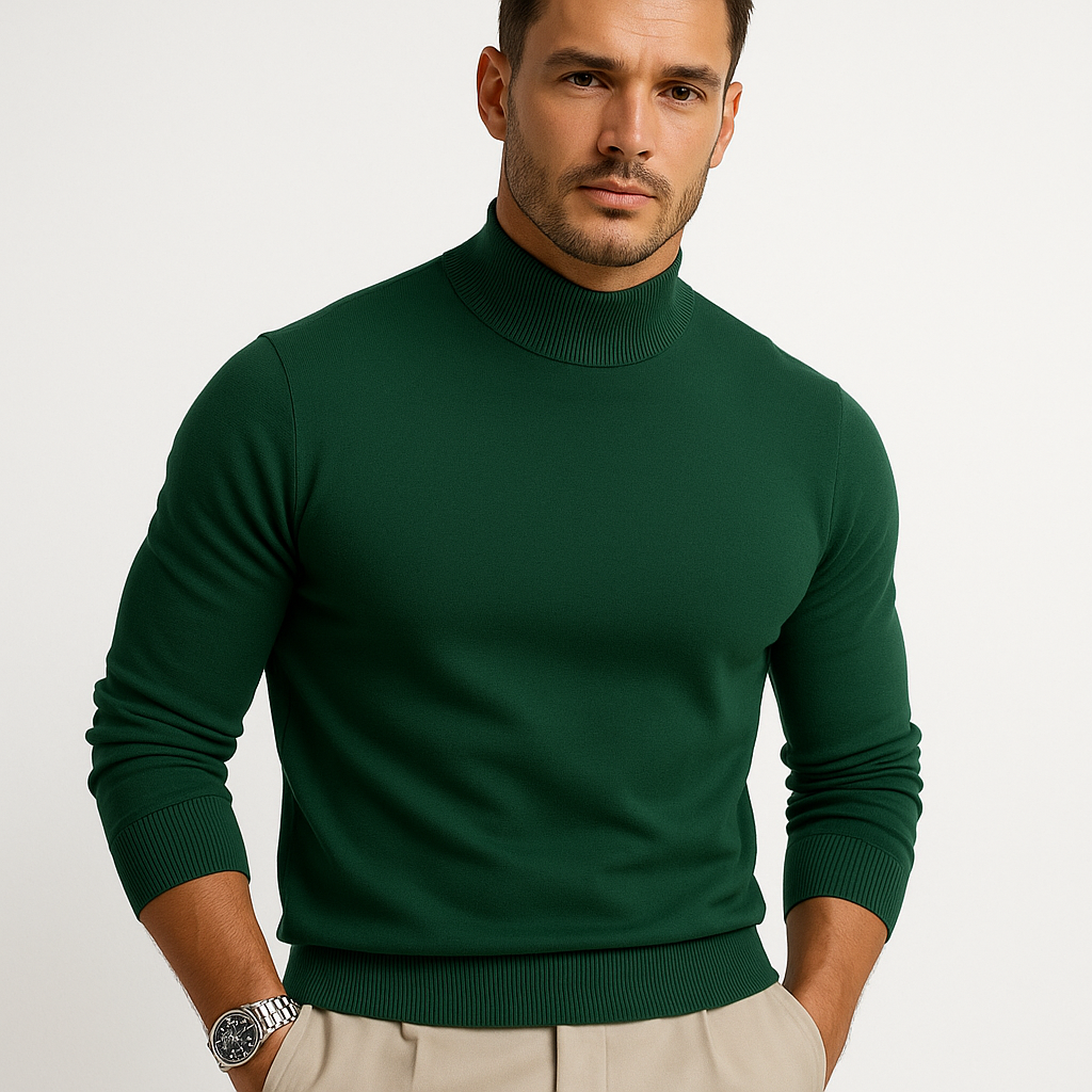 Jersey de cuello alto para hombre Leonardo – Estilo moderno y confort elegante