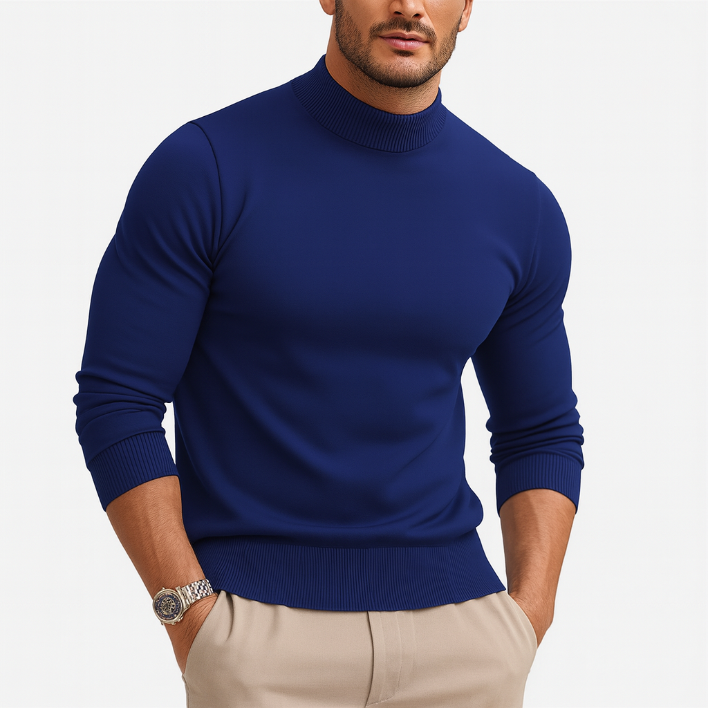 Jersey de cuello alto para hombre Leonardo – Estilo moderno y confort elegante