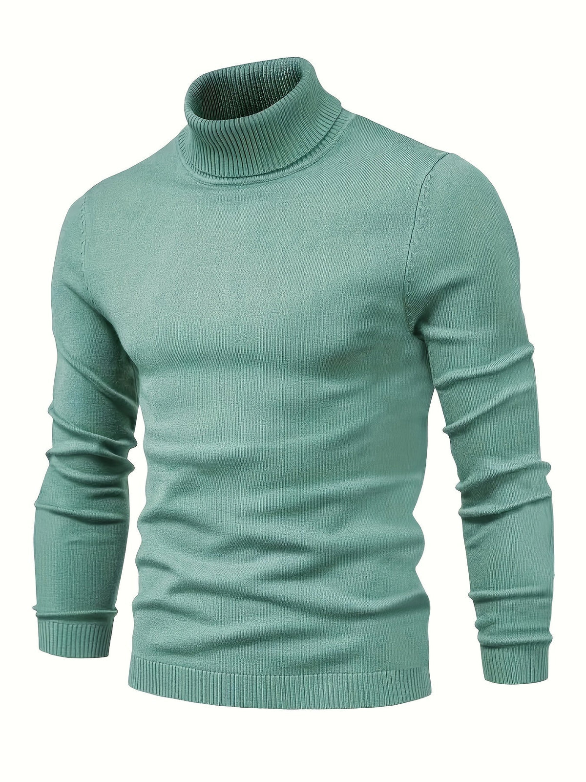 Suéter elegante de cuello alto para hombres – Calidez y estilo invernal