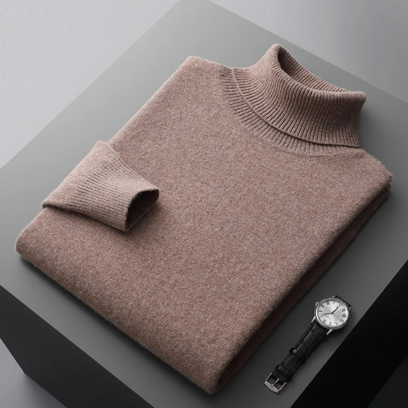 Jersey de cuello alto para hombre, elegancia y comodidad