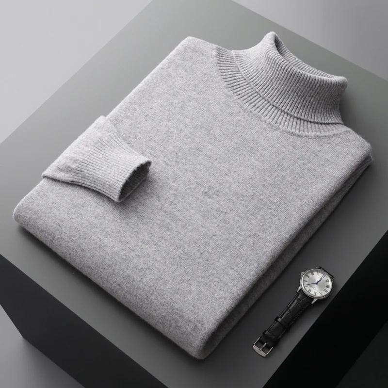 Jersey de cuello alto para hombre, elegancia y comodidad