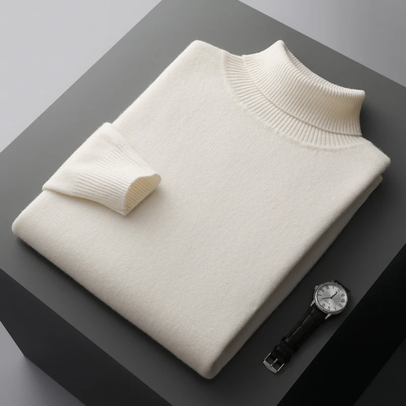 Jersey de cuello alto para hombre, elegancia y comodidad