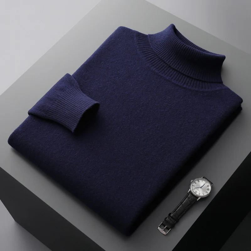 Jersey de cuello alto para hombre, elegancia y comodidad