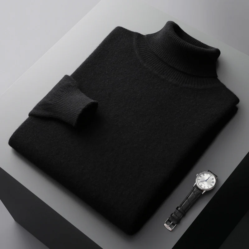 Jersey de cuello alto para hombre, elegancia y comodidad