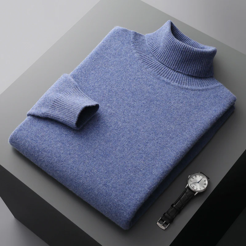 Jersey de cuello alto para hombre, elegancia y comodidad